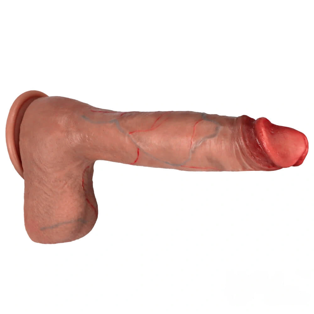 8.66in 10.43in Soft Skin Feeling Huge Penis Dildo With Veins