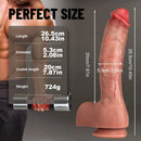 8.66in 10.43in Soft Skin Feeling Huge Penis Dildo With Veins
