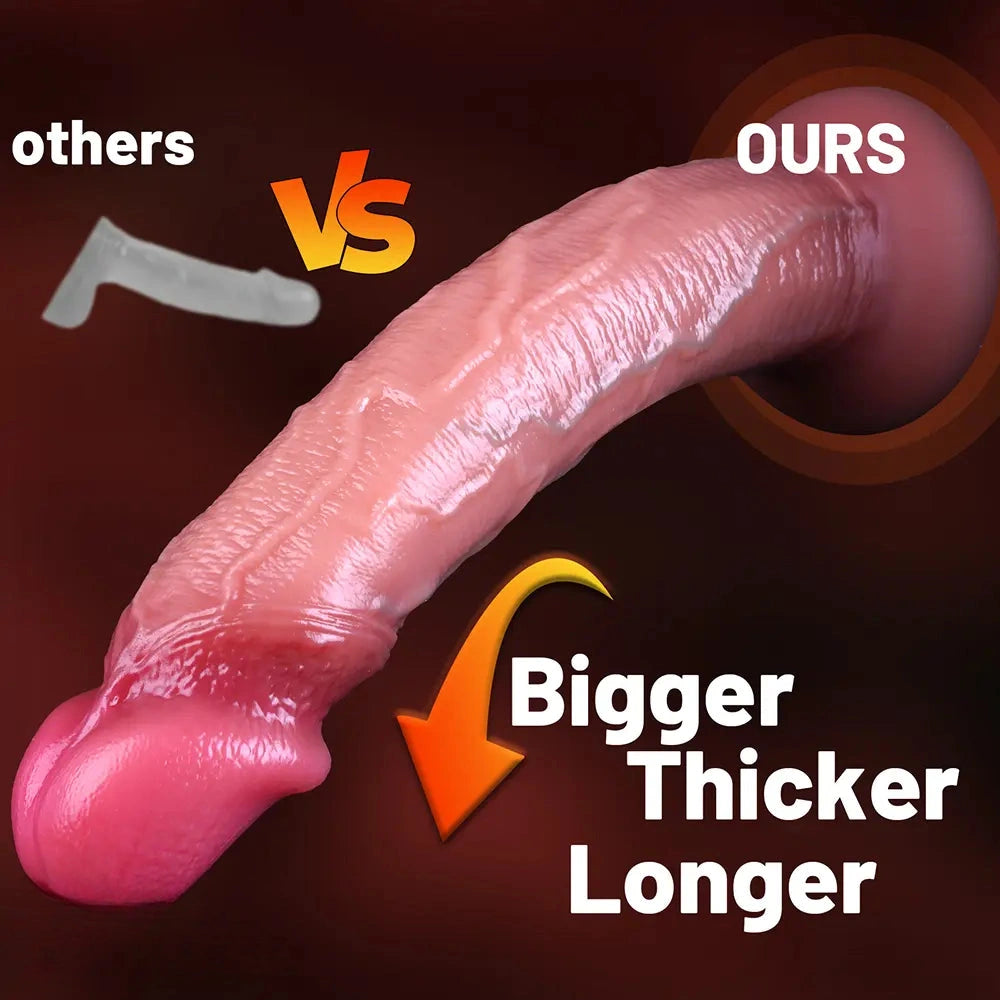 8.66in 10.83in Liquid Silicone Egg-free Makeup Dual Density Soft Dildo