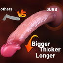 8.66in 10.83in Liquid Silicone Egg-free Makeup Dual Density Soft Dildo