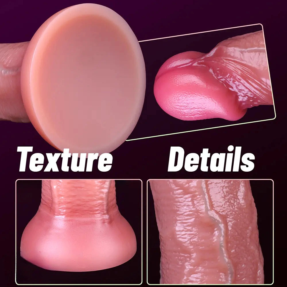 8.66in 10.83in Liquid Silicone Egg-free Makeup Dual Density Soft Dildo