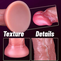 8.66in 10.83in Liquid Silicone Egg-free Makeup Dual Density Soft Dildo