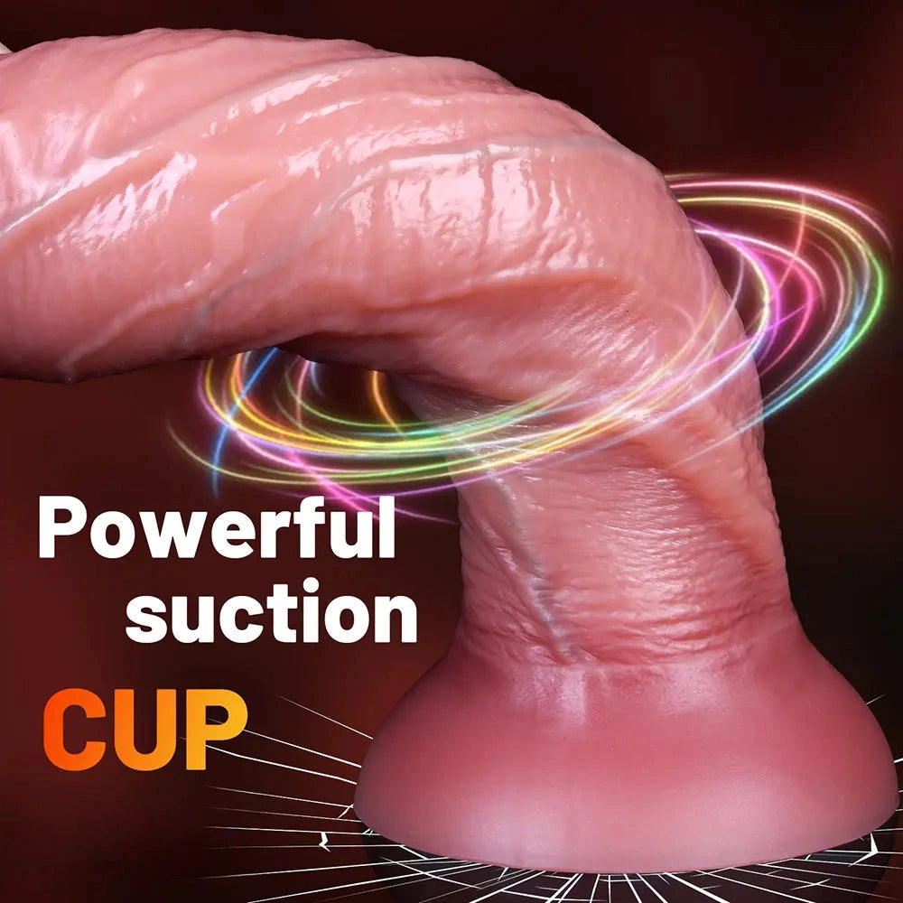 8.66in 10.83in Liquid Silicone Egg-free Makeup Dual Density Soft Dildo
