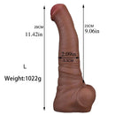 8.66in 11.42in Realistic Silicone Soft Trunk Female Male Big Dildo Sex Toy