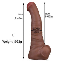 8.66in 11.42in Realistic Silicone Soft Trunk Female Male Big Dildo Sex Toy