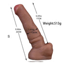 8.66in 11.42in Realistic Silicone Soft Trunk Female Male Big Dildo Sex Toy