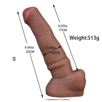 8.66in 11.42in Realistic Silicone Soft Trunk Female Male Big Dildo Sex Toy