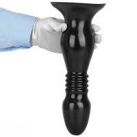 8.66in 12.2in Super Big Head Anal Dilation Black Big PVC Anal Plug Dildo