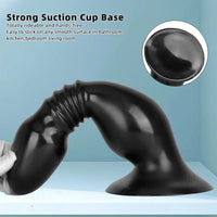 8.66in 12.2in Super Big Head Anal Dilation Black Big PVC Anal Plug Dildo