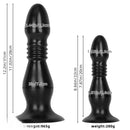 8.66in 12.2in Super Big Head Anal Dilation Black Big PVC Anal Plug Dildo