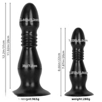 8.66in 12.2in Super Big Head Anal Dilation Black Big PVC Anal Plug Dildo