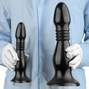 8.66in 12.2in Super Big Head Anal Dilation Black Big PVC Anal Plug Dildo
