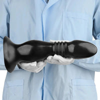 8.66in 12.2in Super Big Head Anal Dilation Black Big PVC Anal Plug Dildo