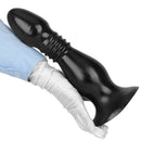 8.66in 12.2in Super Big Head Anal Dilation Black Big PVC Anal Plug Dildo