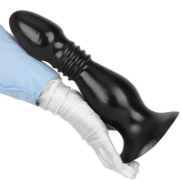 8.66in 12.2in Super Big Head Anal Dilation Black Big PVC Anal Plug Dildo