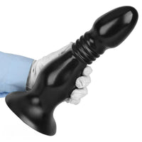 8.66in 12.2in Super Big Head Anal Dilation Black Big PVC Anal Plug Dildo