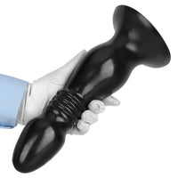 8.66in 12.2in Super Big Head Anal Dilation Black Big PVC Anal Plug Dildo