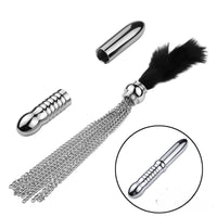 8.66in 3in1 Metal Dildo With Whip Pad For Anus BDSM Sex Toy