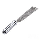 8.66in 3in1 Metal Dildo With Whip Pad For Anus BDSM Sex Toy