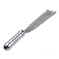 8.66in 3in1 Metal Dildo With Whip Pad For Anus BDSM Sex Toy
