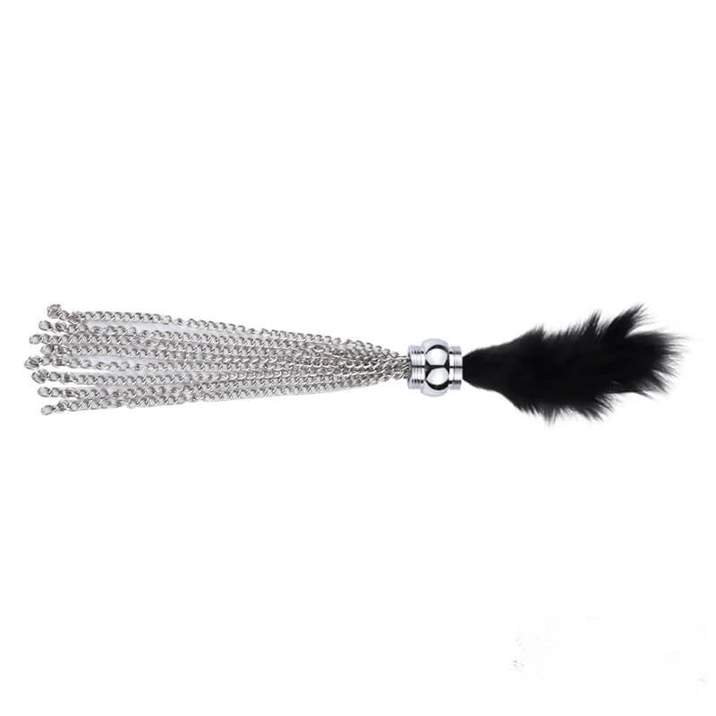 8.66in 3in1 Metal Dildo With Whip Pad For Anus BDSM Sex Toy