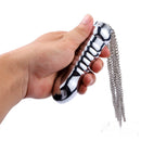 8.66in 3in1 Metal Dildo With Whip Pad For Anus BDSM Sex Toy