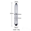 8.66in 3in1 Metal Dildo With Whip Pad For Anus BDSM Sex Toy