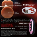 8.66in 4in1 Automatic Silicone Vibrating Thrusting Heating Strap on Dildo
