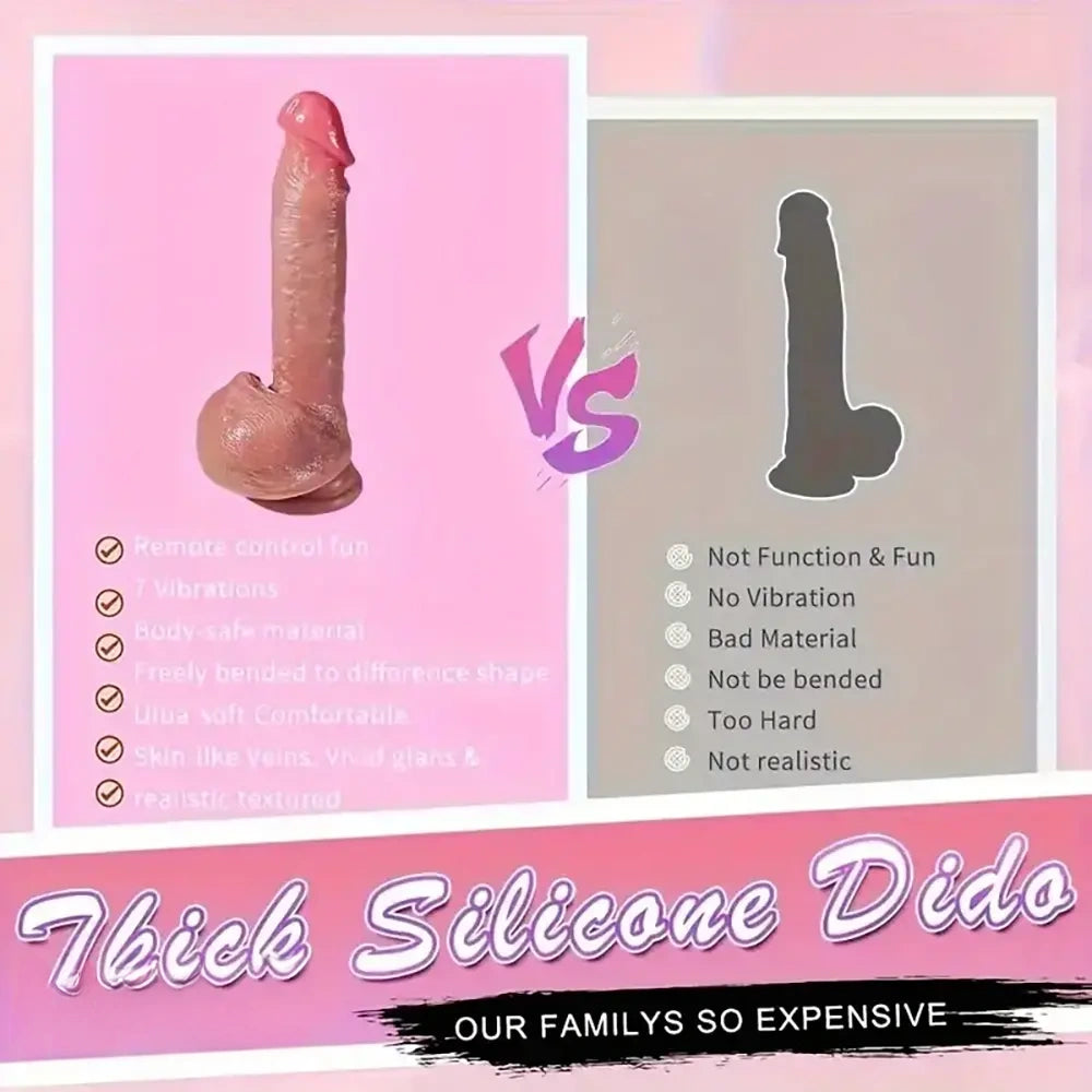 8.66in 4in1 Thrusting Rotation Heating Vibrating Silicone Automatic Dildo