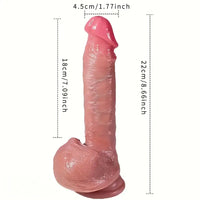 8.66in 4in1 Thrusting Rotation Heating Vibrating Silicone Automatic Dildo