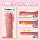 8.66in 4in1 Thrusting Rotation Heating Vibrating Silicone Automatic Dildo