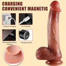 8.66in 4in1 Vibrating Heating Thrusting Rotation Lifelike Big Real Dildo