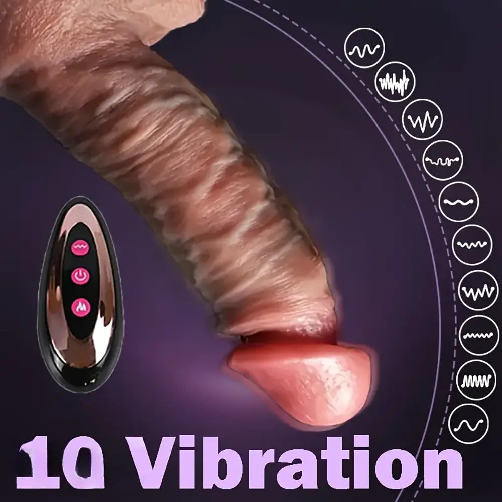 8.66in 4in1 Vibrating Thrusting Rotation Heating Automatic Dildo