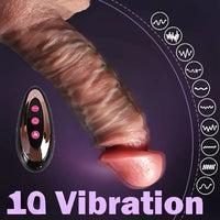 8.66in 4in1 Vibrating Thrusting Rotation Heating Automatic Dildo