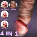 8.66in 4in1 Vibrating Thrusting Rotation Heating Automatic Dildo