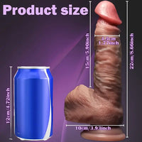 8.66in 4in1 Vibrating Thrusting Rotation Heating Automatic Dildo