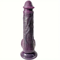 8.66in 8.74in 10.43in Big Ebony Silicone Flexible Dildo For Adult Women