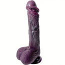 8.66in 8.74in 10.43in Big Ebony Silicone Flexible Dildo For Adult Women