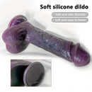 8.66in 8.74in 10.43in Big Ebony Silicone Flexible Dildo For Adult Women