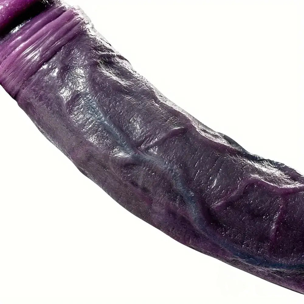 8.66in 8.74in 10.43in Big Ebony Silicone Flexible Dildo For Adult Women