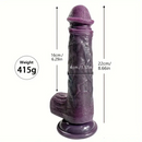 8.66in 8.74in 10.43in Big Ebony Silicone Flexible Dildo For Adult Women