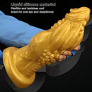 8.66in 9.06in 9.84in 11.42in 12.4in Golden Silicone Fantasy Soft Dildo