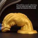 8.66in 9.06in 9.84in 11.42in 12.4in Golden Silicone Fantasy Soft Dildo