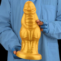 8.66in 9.06in 9.84in 11.42in 12.4in Golden Silicone Fantasy Soft Dildo