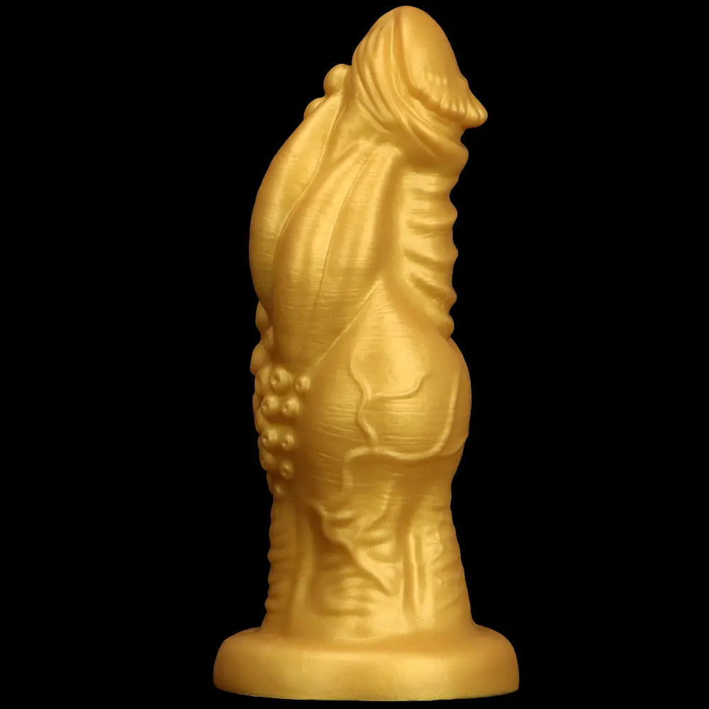 8.66in 9.06in 9.84in 11.42in 12.4in Golden Silicone Fantasy Soft Dildo