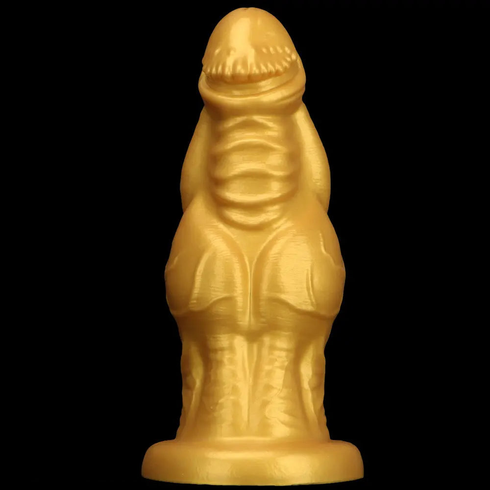 8.66in 9.06in 9.84in 11.42in 12.4in Golden Silicone Fantasy Soft Dildo