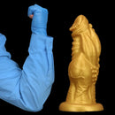 8.66in 9.06in 9.84in 11.42in 12.4in Golden Silicone Fantasy Soft Dildo
