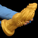 8.66in 9.06in 9.84in 11.42in 12.4in Golden Silicone Fantasy Soft Dildo