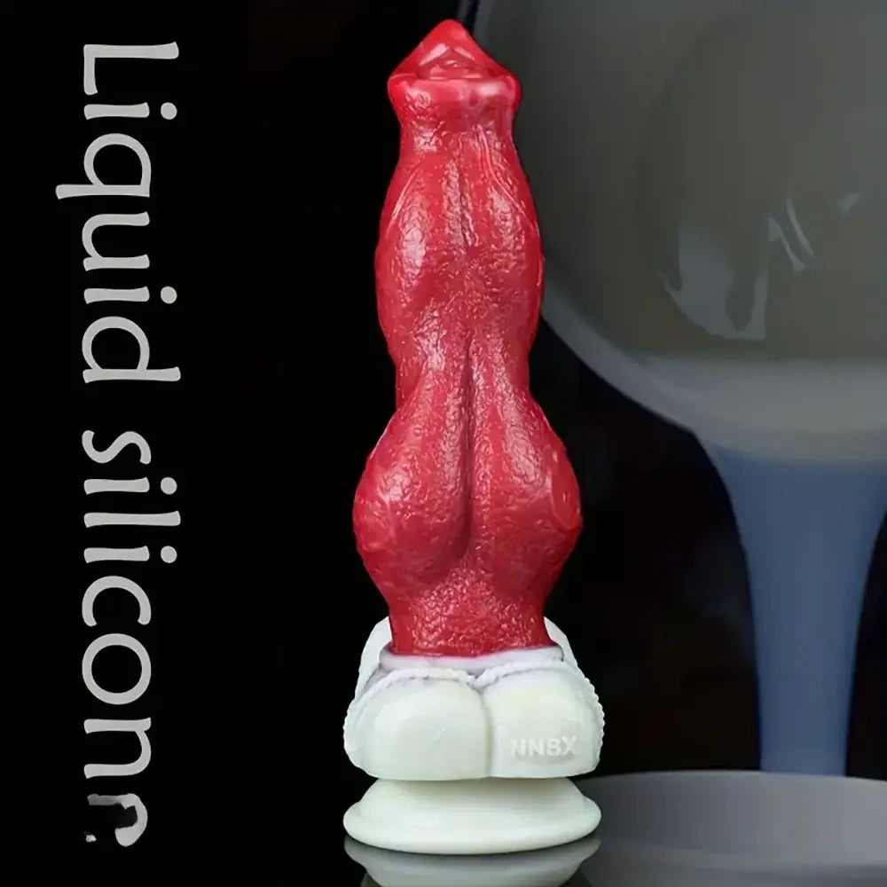 8.66in 9.45in 11.6in Large Dog Knot Silicone Soft Dildo For G-Spot Anus