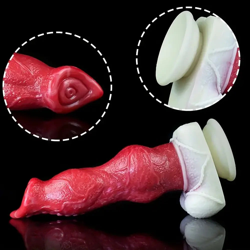 8.66in 9.45in 11.6in Large Dog Knot Silicone Soft Dildo For G-Spot Anus